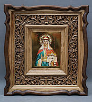 Кіот для ікони фігурний з різьбленою рамою., фото 3