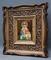 Кіот для ікони фігурний з різьбленою рамою., фото 8