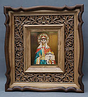 Кіот для ікони фігурний з різьбленою рамою., фото 9