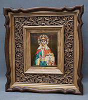 Кіот для ікони фігурний з різьбленою рамою., фото 6