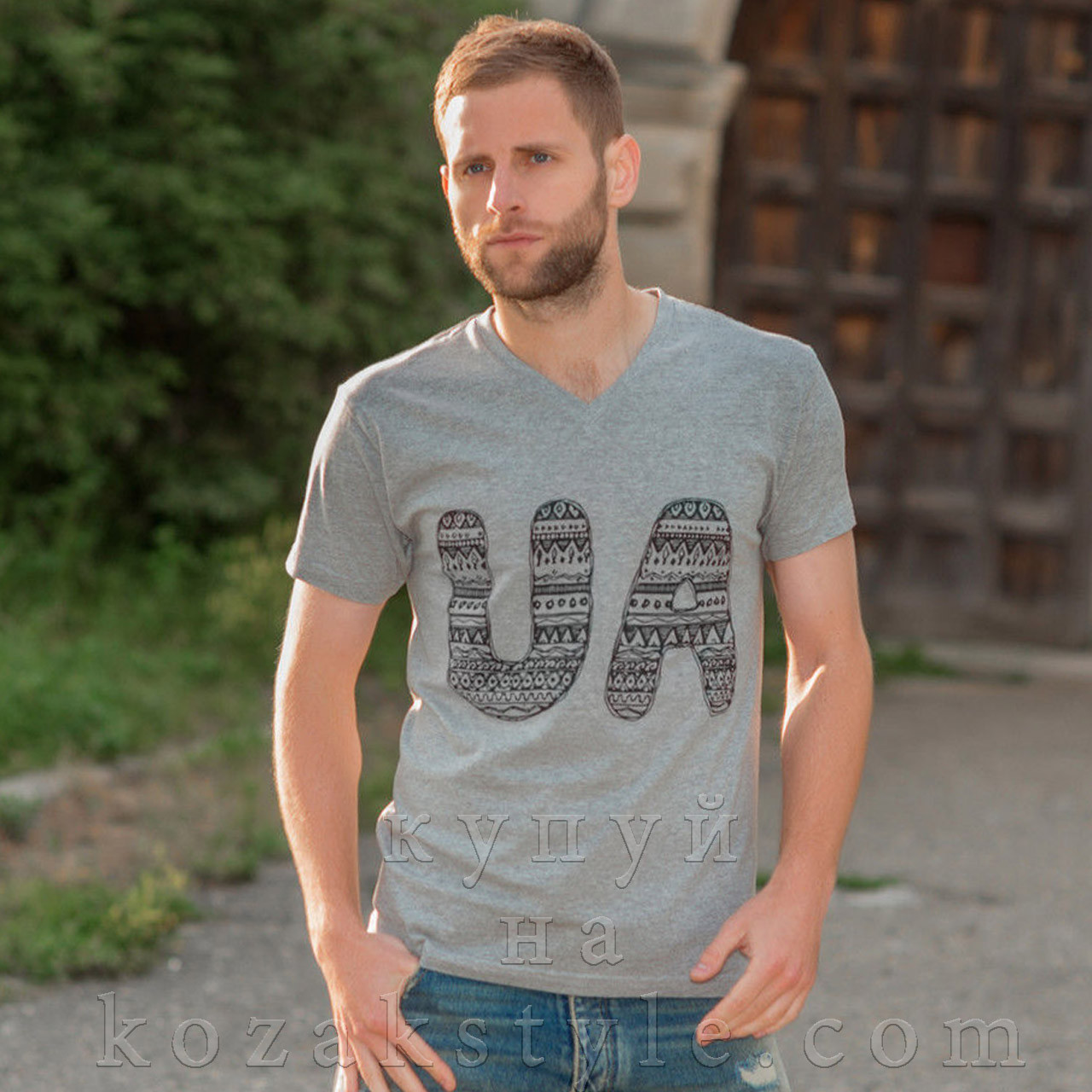 Футболка "UA" сіра