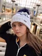 Красивая детская шапка для девочки TRESTELLE Италия T19 502E Белый ӏ Одежда для девочек.Топ!