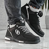 40, 43, 44 р. Кросівки чоловічі чорні весна-осінь (Сгк-321-2ч), фото 2