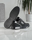 40, 43, 44 р. Кросівки чоловічі чорні весна-осінь (Сгк-321-2ч), фото 5