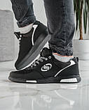 40, 43, 44 р. Кросівки чоловічі чорні весна-осінь (Сгк-321-2ч), фото 7