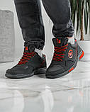Кросівки чоловічі чорні з червоним (Сгк-32-2чр), фото 7
