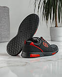 Кросівки чоловічі чорні з червоним (Сгк-32-2чр), фото 8