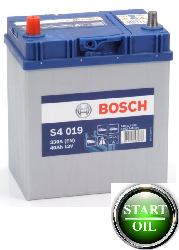 Акумулятор BOSCH (S4 019) 40Ah 330A L+ 0092S40190