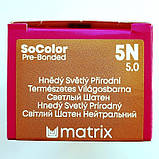 5N (світлий шатен нейтральний) Стійка крем-фарба для волосся Matrix SoColor Pre-Bonded,90ml, фото 3