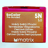 5N (світлий шотен нейтральний) Стійка крем-фарба для волосся Matrix SoColor Pre-Bonded,90ml, фото 2