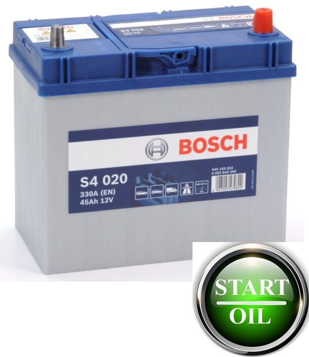 Акумулятор BOSCH (S4 020) 45Ah 330A R+ 0092S40200