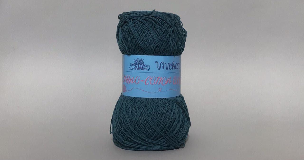 Пряжа бавовняна Vivchari Ethno-Сotton 1200, Color No.001 білий