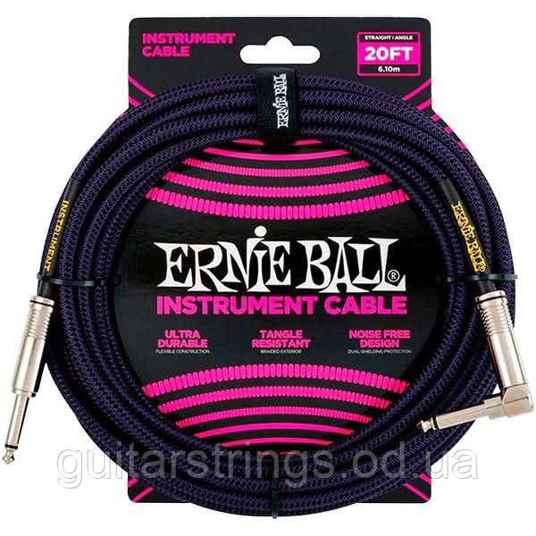 Кабель для гітари Ernie Ball 6091 Instrument Cable 6.1 m Straight /Angle, фото 1