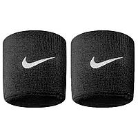 Напульсники Nike Swosh Wristbands 2 шт. (1 пара) на руку для спорта, игр, тренировок (N.NN.04.010.OS) Черный