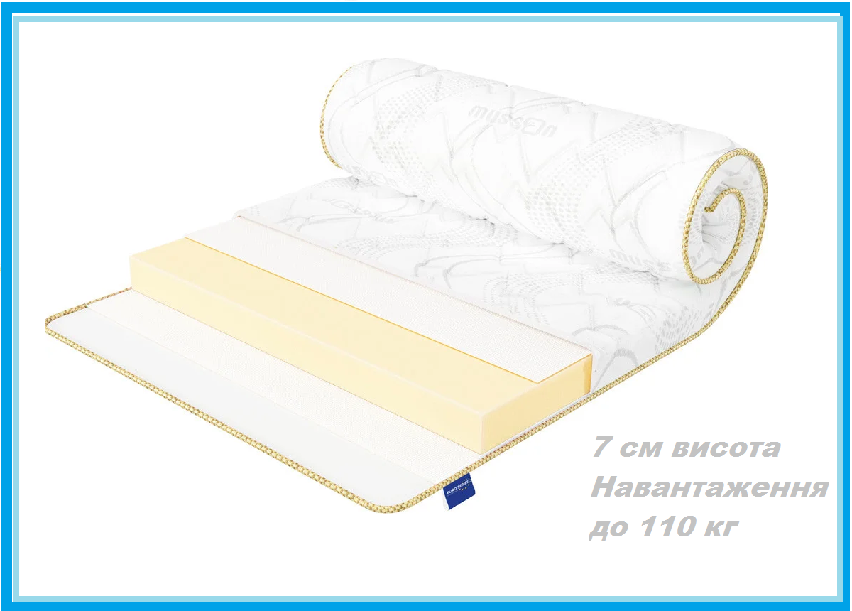 Футон SLEEPER PLUS топпер тонкий матрац для дивана ліжка 7 см