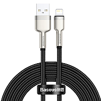 Кабель для зарядки телефона Lightning Apple iphone BASEUS Cafule Cable 200см |2.4A| Черный (CALJK-B01)