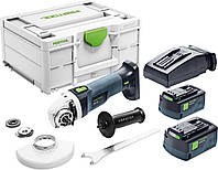 Акумуляторна кутова шліфувальна машинка AGC 18-125 5.0 EBI-Plus Festool 577700