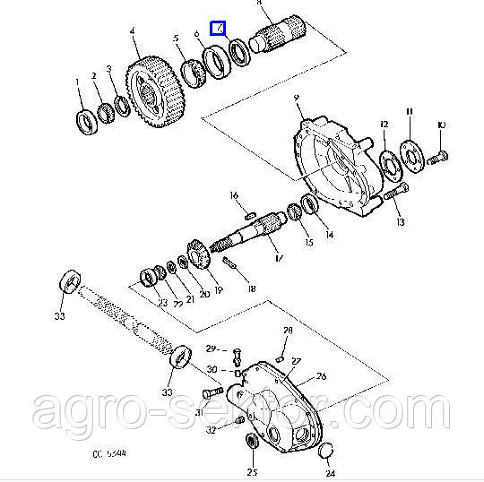 Ущільнення валу редуктора John Deere