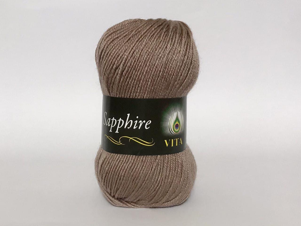 Пряжа напіввовняна VITA Sapphire, Color No.1528 холодний бежевий