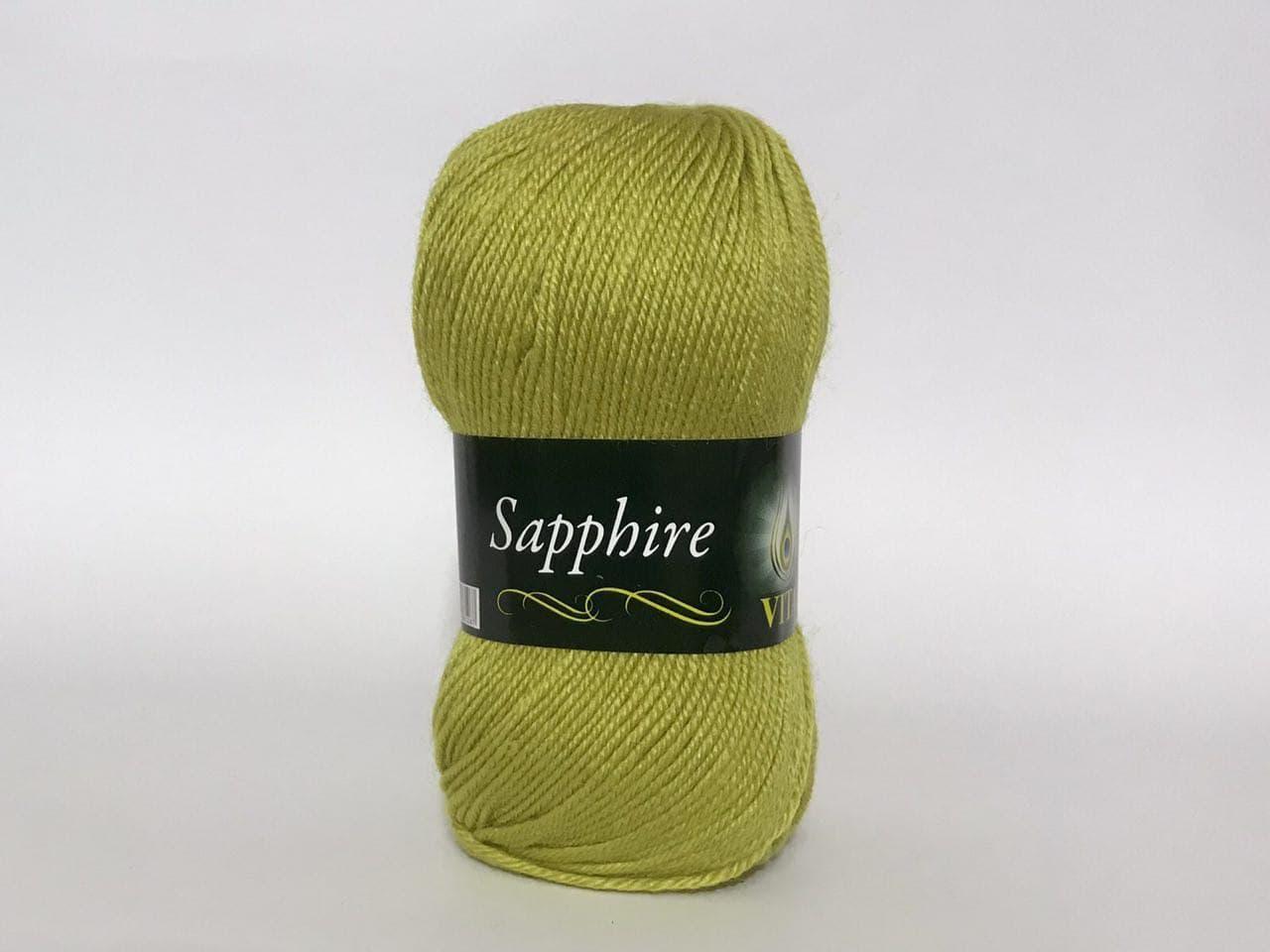 Пряжа напіввовняна VITA Sapphire, Color No.1529 яскравий салат