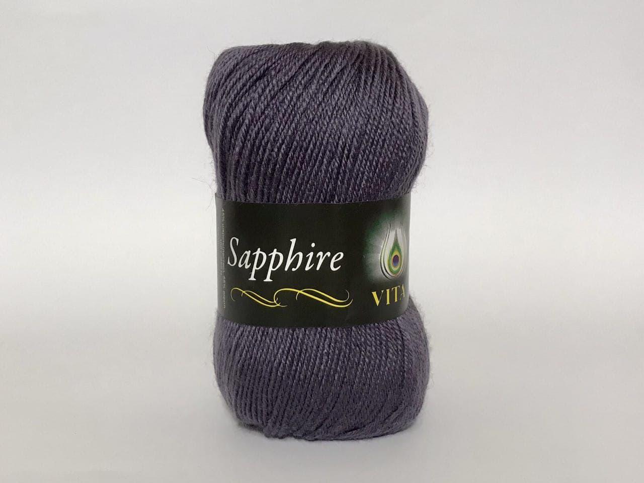 Пряжа напіввовняна VITA Sapphire, Color No.1538 запорошена бузок