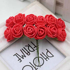 Букет трояндочок з фоамірану, 1,5-2 см, червоний