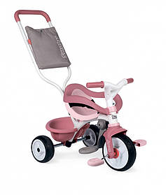 Дитячий металевий велосипед Smoby Be Move 3 в 1 Бі Муві Комфорт Рожевий (740415)