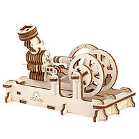 Механічна 3D-модель «Пневматичний двигун», 81 дет., Дерев'яна іграшка.