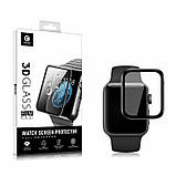 Захисне скло Mocolo для Apple Watch 44 mm (PG3727) 3D Curved Full Cover Tempered Glass з олеофобним покриттям, фото 3