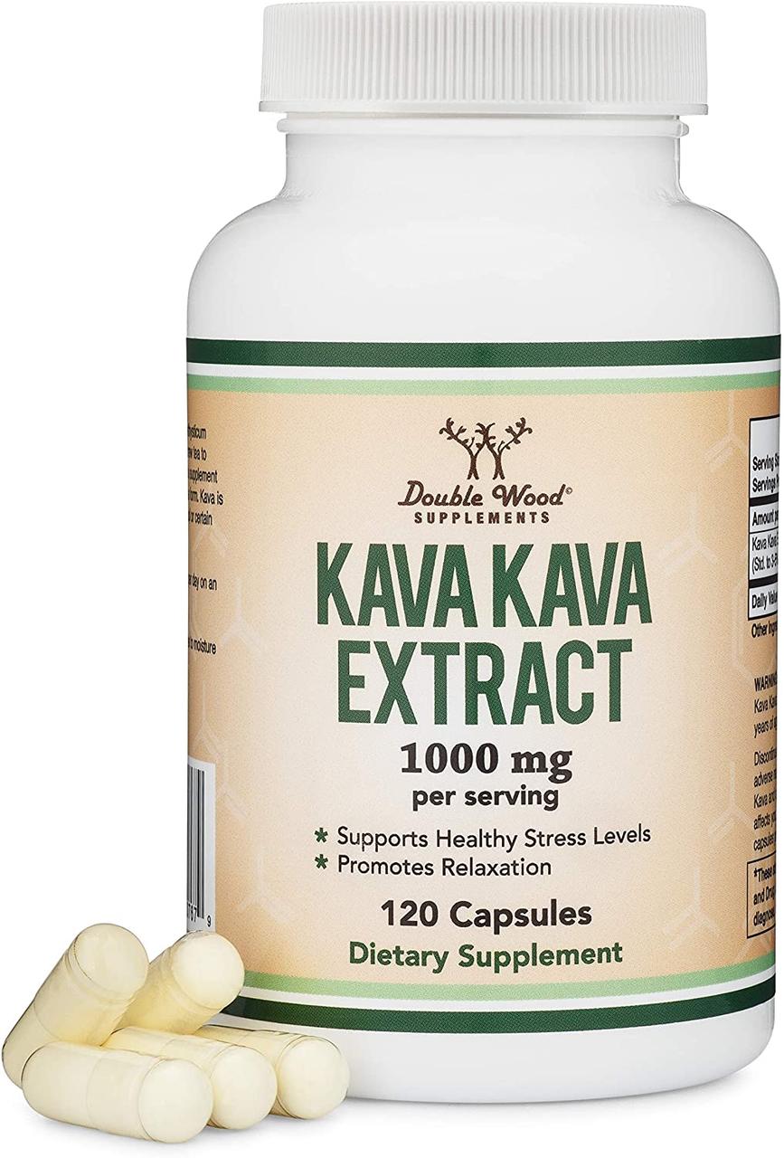 Double Wood Kava Kava / Кава Кава Екстракт для розслаблення та релаксації 120 капсул