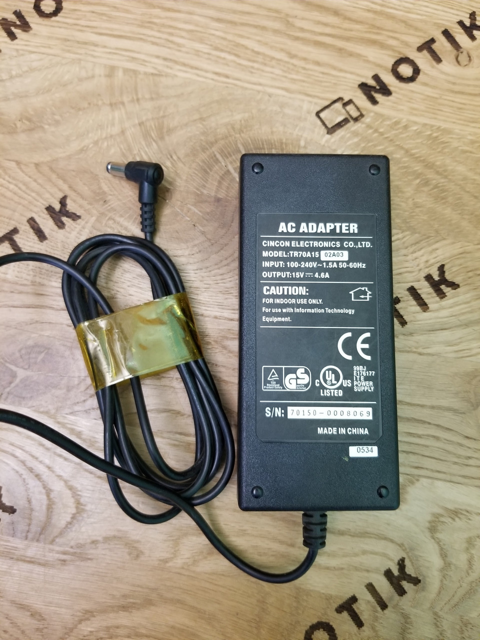 Блок живлення 70 W 15 V 4.65 A Cincon Electronics (TR70A15)