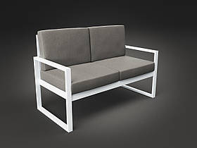 Диван Tenero Час-Пик 142 см на металокаркасі м'які сидіння двомісний для саду кафе