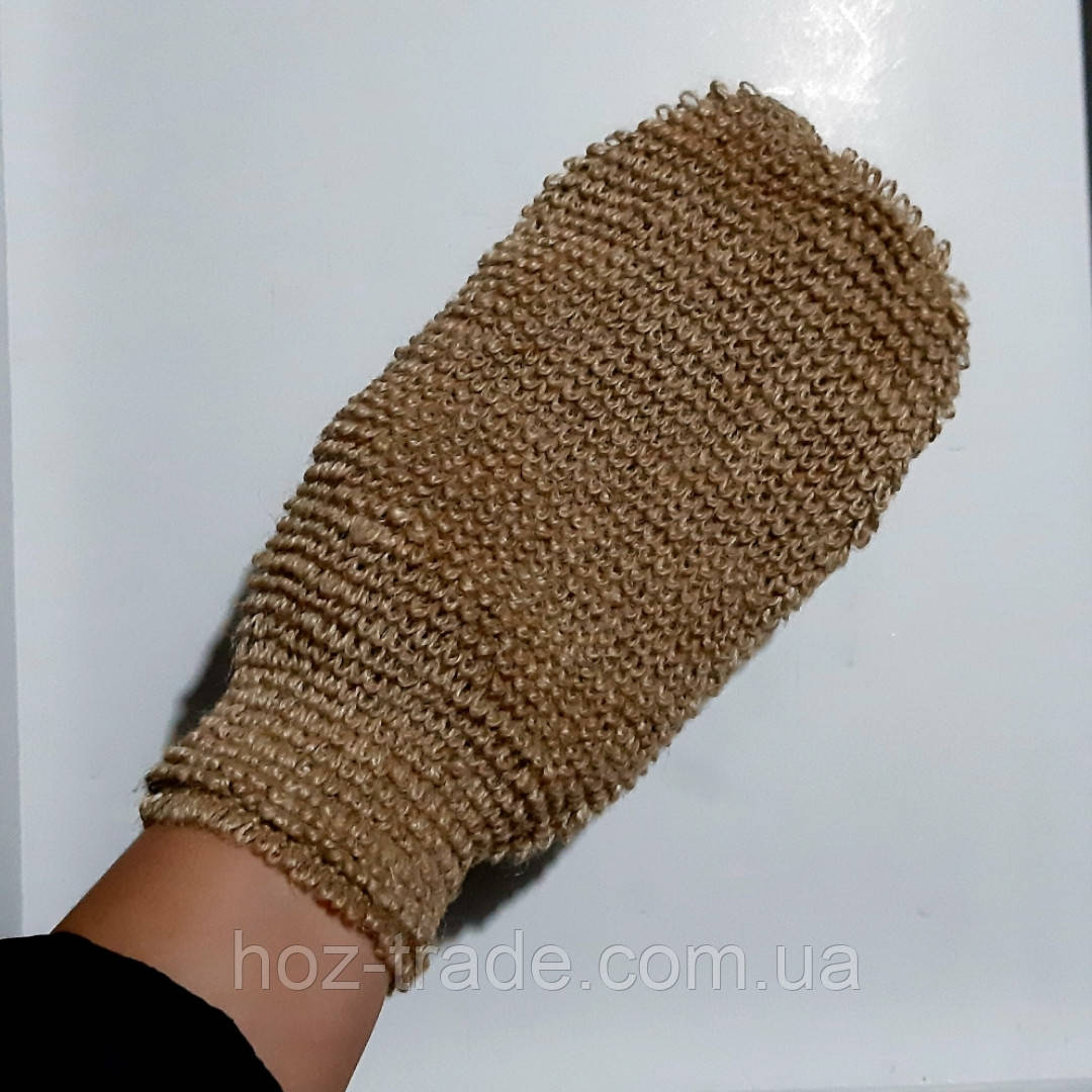 Натуральна мочалка рукавиця для душу та лазні