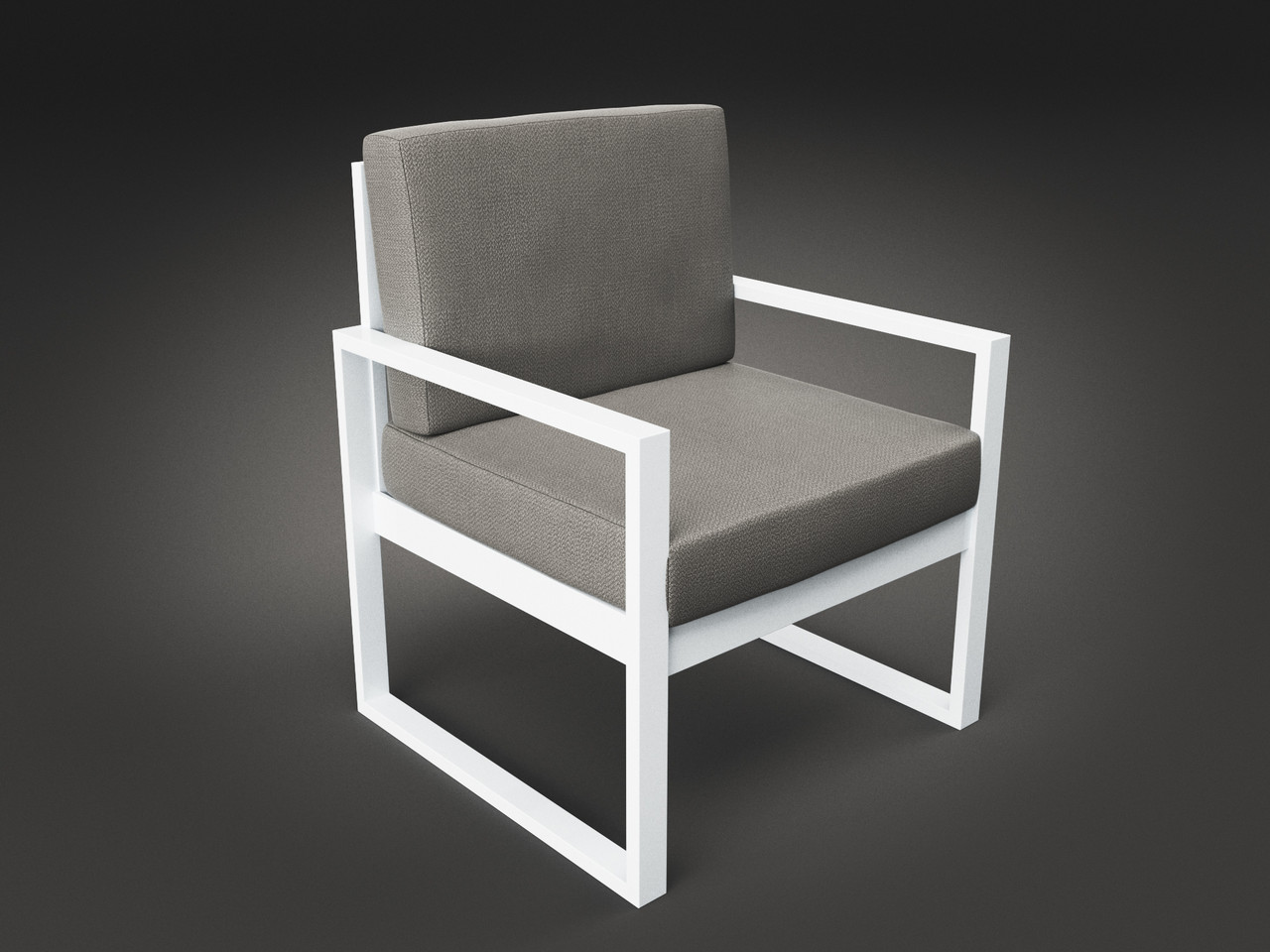 Крісло Tenero Час-Пік 710х700 мм м'які сидіння на металлокаркасе для кафе на терасі, фото 1