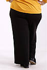 Спортивні чорні брюки жіночі трикотажні великого розміру 42-74. B1807-1, фото 4