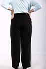Спортивні чорні брюки жіночі трикотажні великого розміру 42-74. B1807-1, фото 5