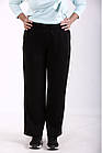 Спортивні чорні брюки жіночі трикотажні великого розміру 42-74. B1807-1, фото 6