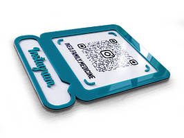 Табличка інстаграм з QR кодом 200х250мм об'ємна з акрилу