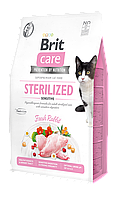 Корм для кішок Brit Care GF Cat Sterilized Sensitive (кролик), 2 кг