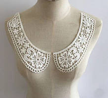 Білий мереживний комір пришивний