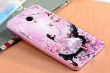 Чохол-пенал, бампер для Meizu M2 Note 3D малюнок, складаний матеріал алюміній/пластик, рожевий колір, фото 2