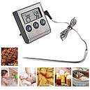 Термометр для м'яса KCASA TP-700 (-25C до +250C) з виносним щупом із неіржавкої сталі, з таймером і магнітом, фото 2