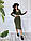 Спідничний костюм жіночий з трикотажу гумки зі спідницею-олівець і топом (р. S, M) 9mko1725, фото 4