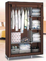 Тканевый шкаф складной STORAGE WARDROBE KM-105 на 2 секц.(90х45х170 см), органайзер для одежды. Шкаф органай