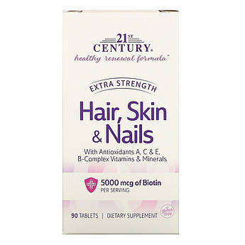 Вітаміни для Волосся Шкіри Нігтів Hair Skin Nails 21st Century 90 таблеток
