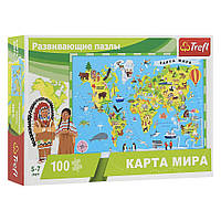 Розвиваючий пазл "Карта світу", 100 елементів Trefl (5900511155273)