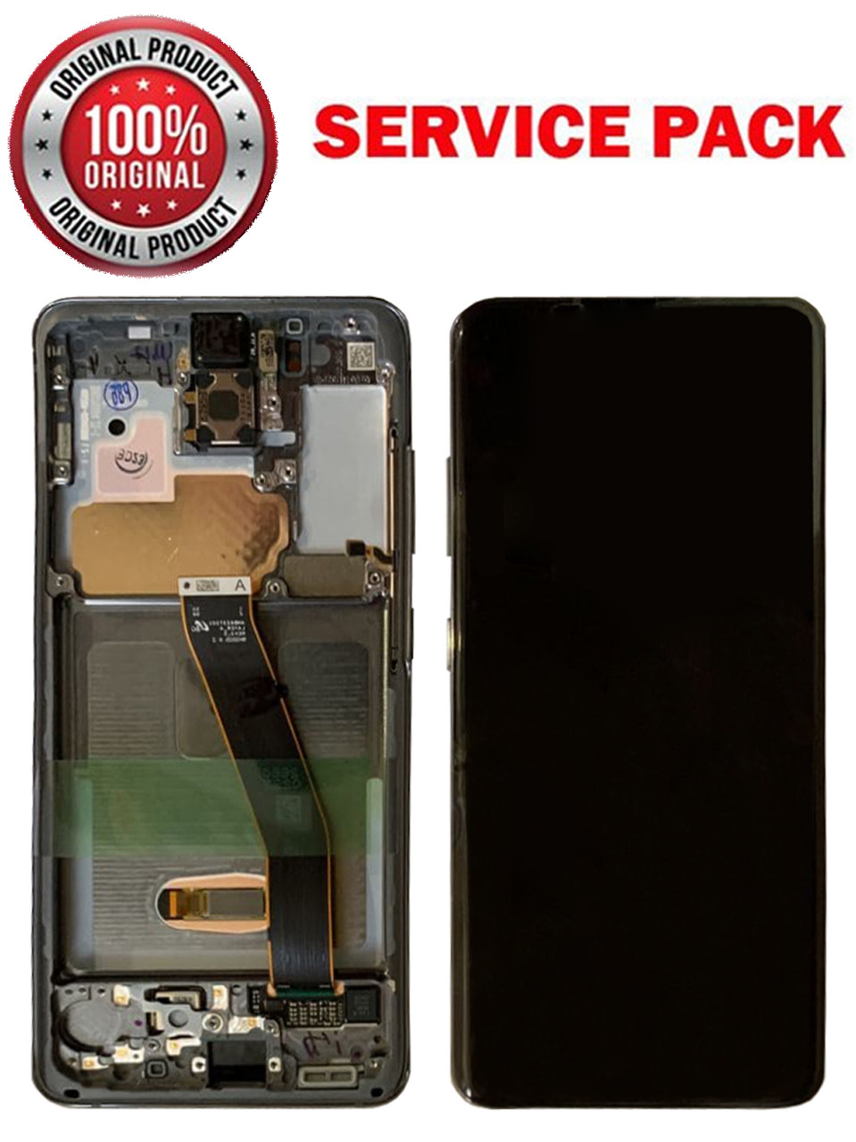 Дисплейний модуль (екран) для Samsung G980 Galaxy S20 із Сірою рамкою Оригінал 100% SERVICE PACK GH82-22123A