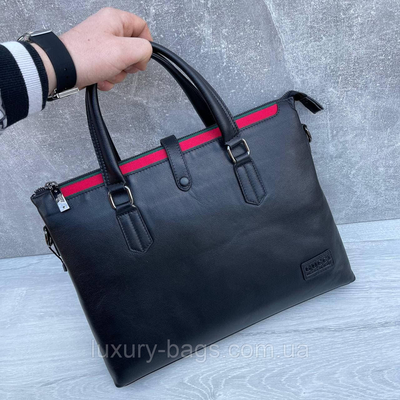 Чоловічий діловий шкіряний портфель