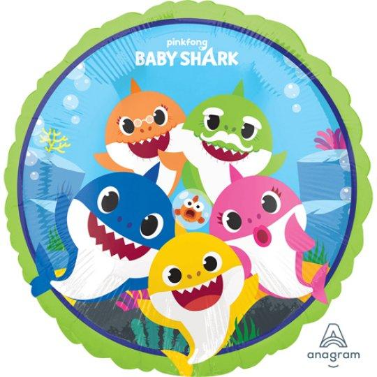 A 18" Baby Shark Foil Balloon — Фольгований Куля Малюк Акула