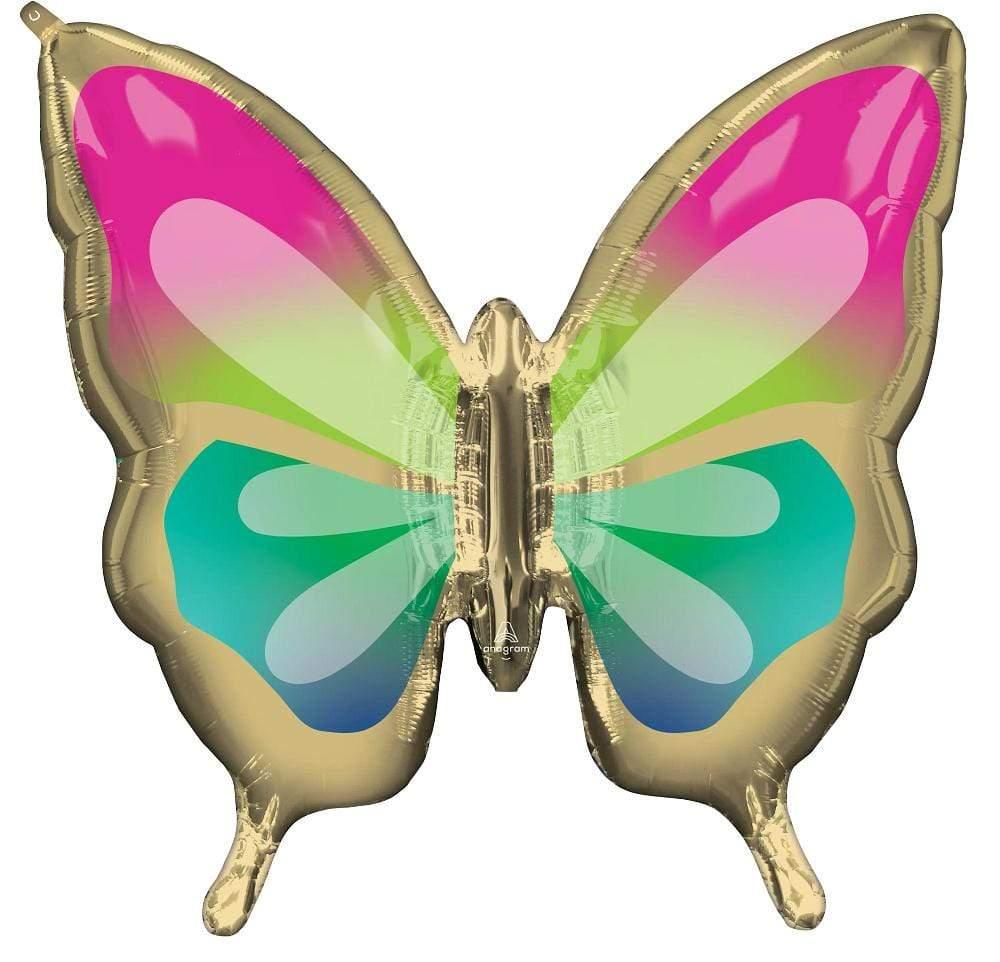 А 30” X 28” Beautiful Tropical Butterfly Foil Balloon - Pkg. Куля повітряний метелик — В УП